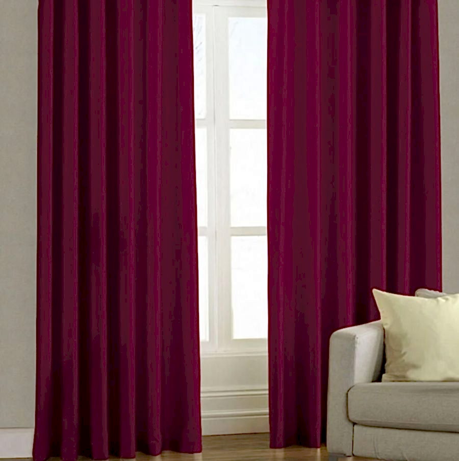 Soft Kadife Fon Perde Bordo