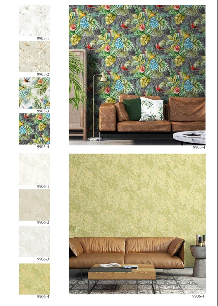 Tropicano Yellow Vinil Duvar Kağıdı
