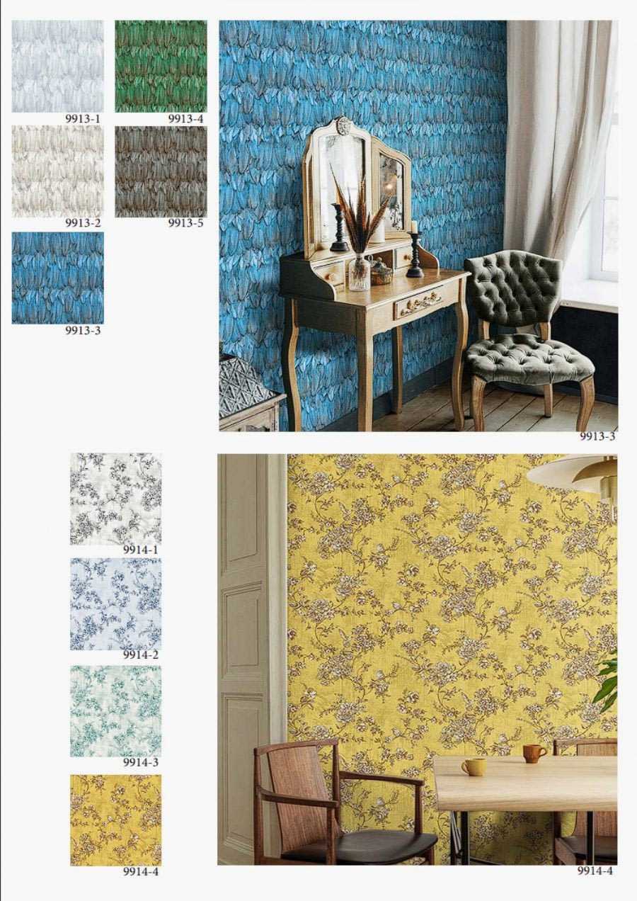 Tropicano Blue Vinil Duvar Kağıdı