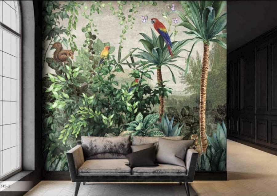 Amazon temalı Jungle Vinil Duvar Kağıdı